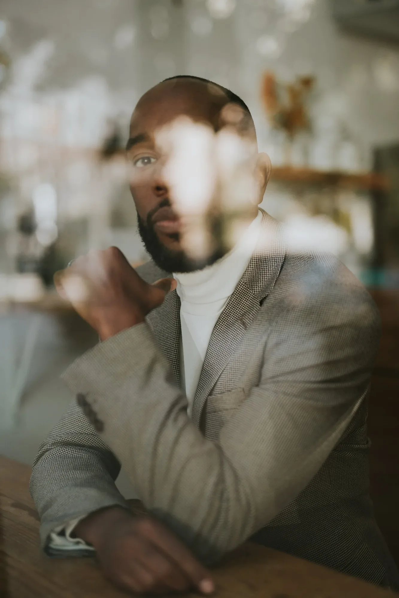 Portrait in a coffee shop